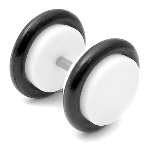 

Fake plug (oszukany tunel) 8mm akryl Biały