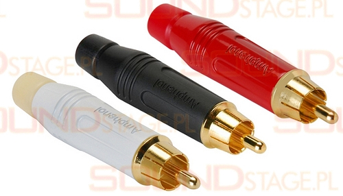 AMPHENOL Wtyk RCA CHINCH Złocony, czarny Hi-END Model ACPR-BLK