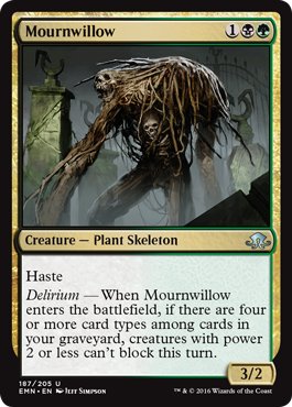 Mtg 4x Mournwillow (Uncommon)