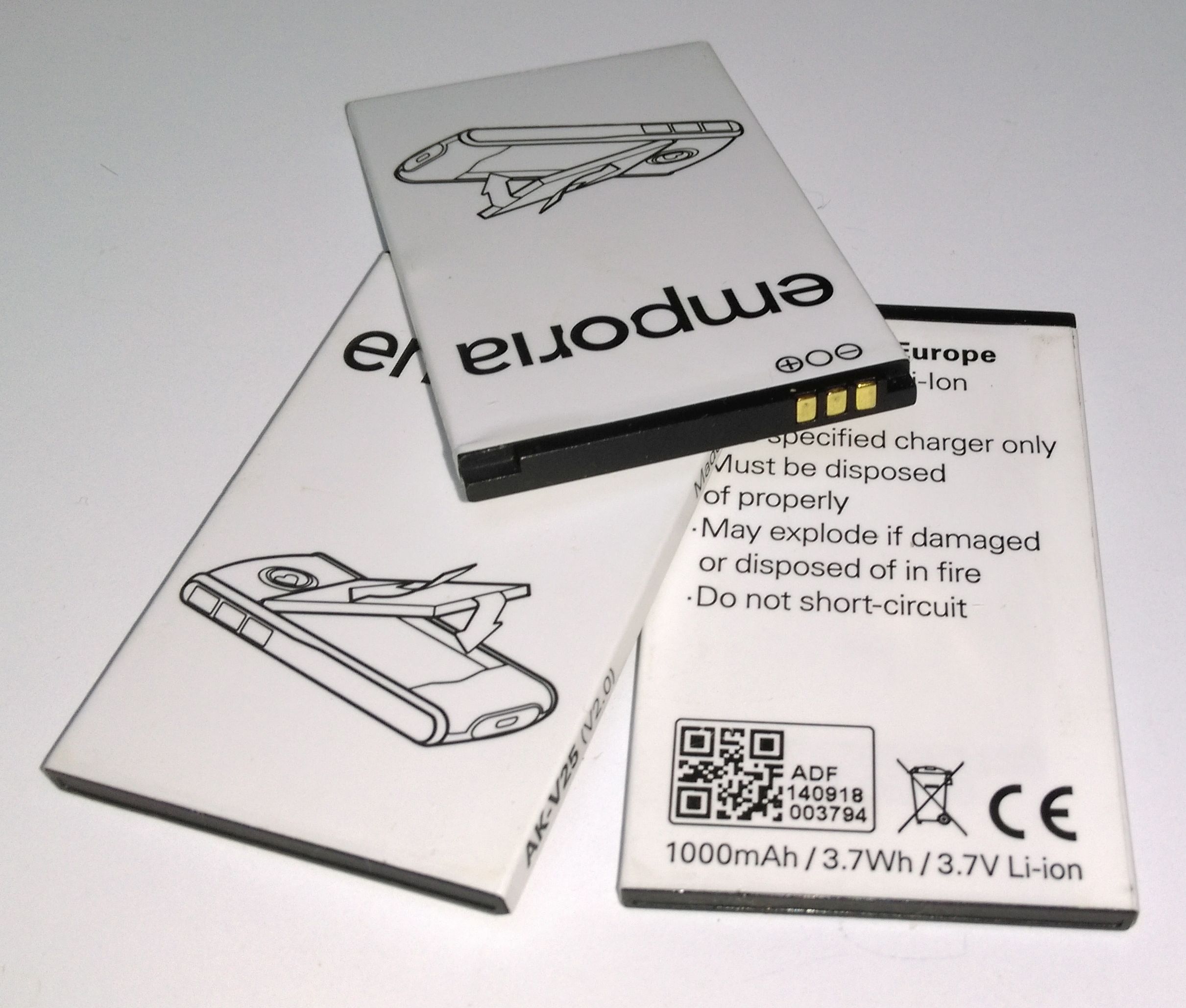 NOWA ORYGINALNA BATERIA EMPORIA AK-V25 AKV25 TIME Pojemność akumulatora 1000 mAh