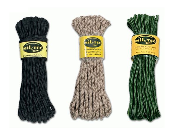 Linka specjalistyczna 9mm 15m 740kg czarna Miltec