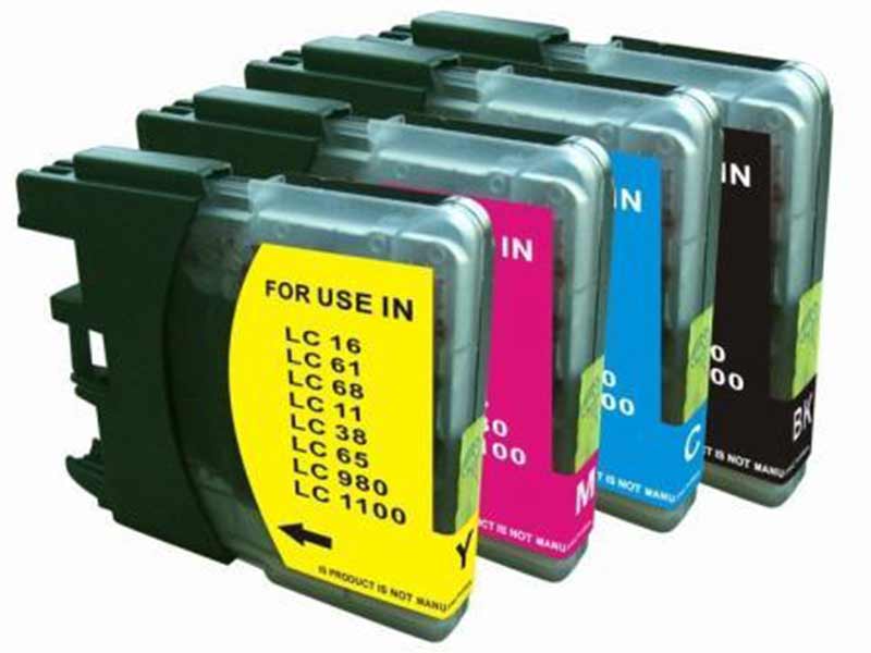 

5 x Brother LC1100 LC980 DCP-145c 165c 195c 375cw