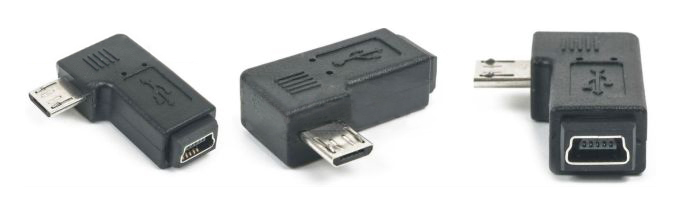 

Adapter Kątowy Micro Usb do Mini Usb M/f Lewy