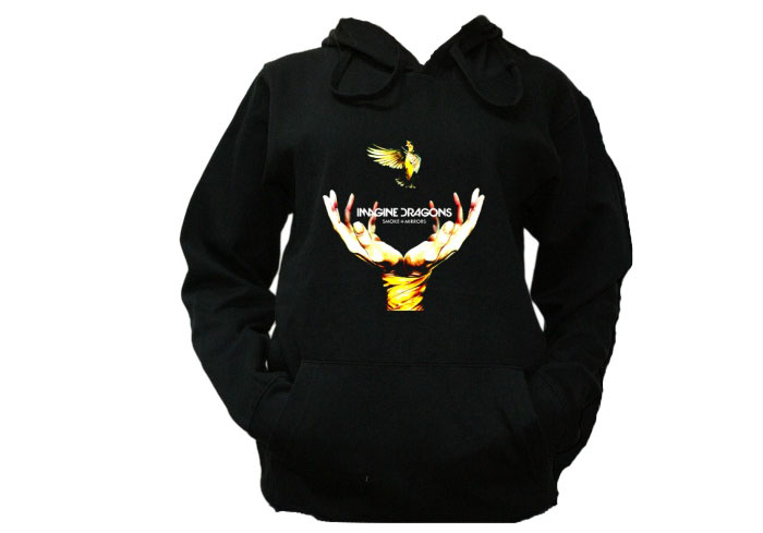 BLUZA CZARNA KAPTUR Imagine Dragons WZORY Rozmiar S
