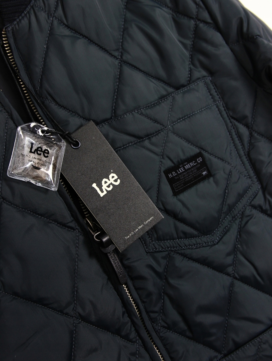 LEE BOMBER QUILTED KURTKA PIKOWANA 50%KACZY PUCH_S Wzór dominujący bez wzoru