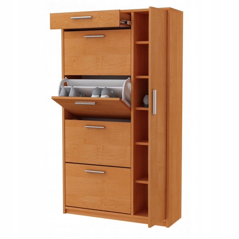 Pojemna szafa na buty do przedpokoju 32 pary 159cm Materiał Płyta laminowana