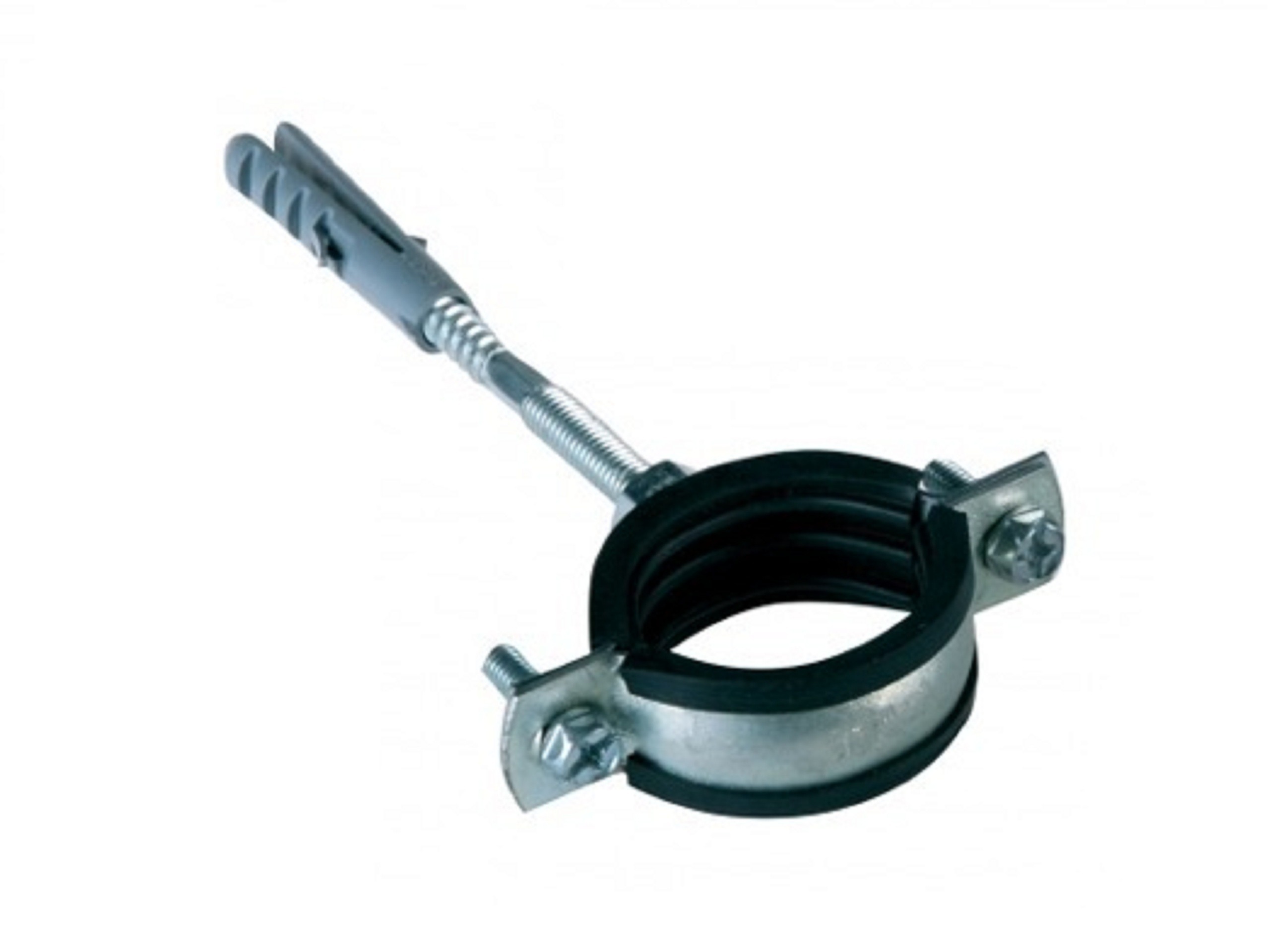 UCHWYT Z GUMĄ POJEDYNCZY STALOWY 1 CAL 32-40mm