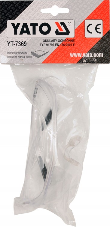YATO OKULARY OCHRONNE ROBOCZE BEZBARWNE BHP Kod producenta YT-7369