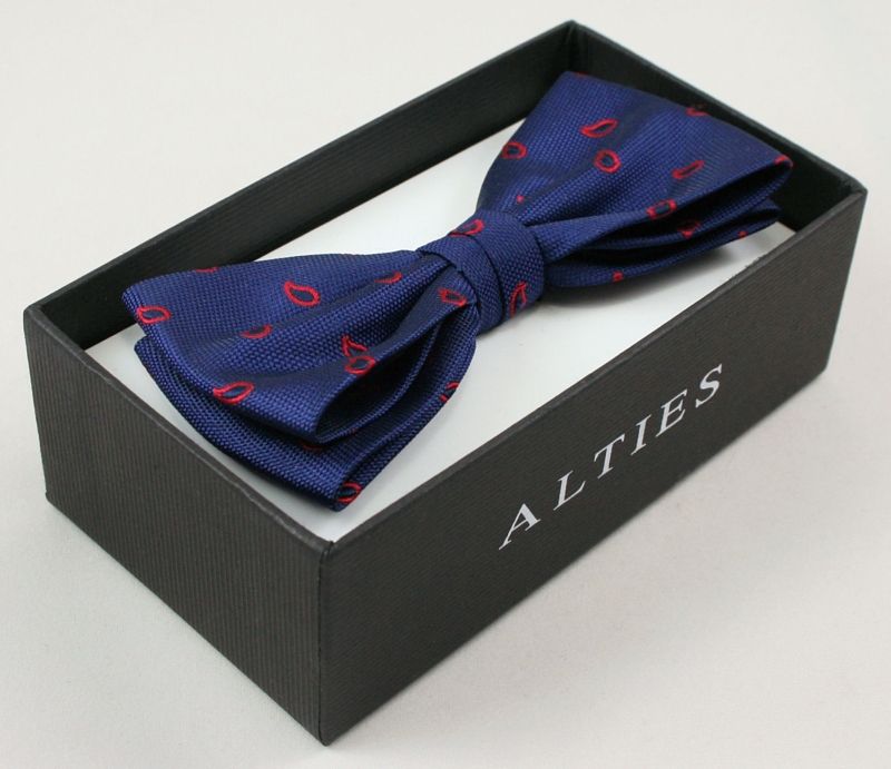 Elegancka mucha z poszetką Alties Wzór dominujący inny wzór