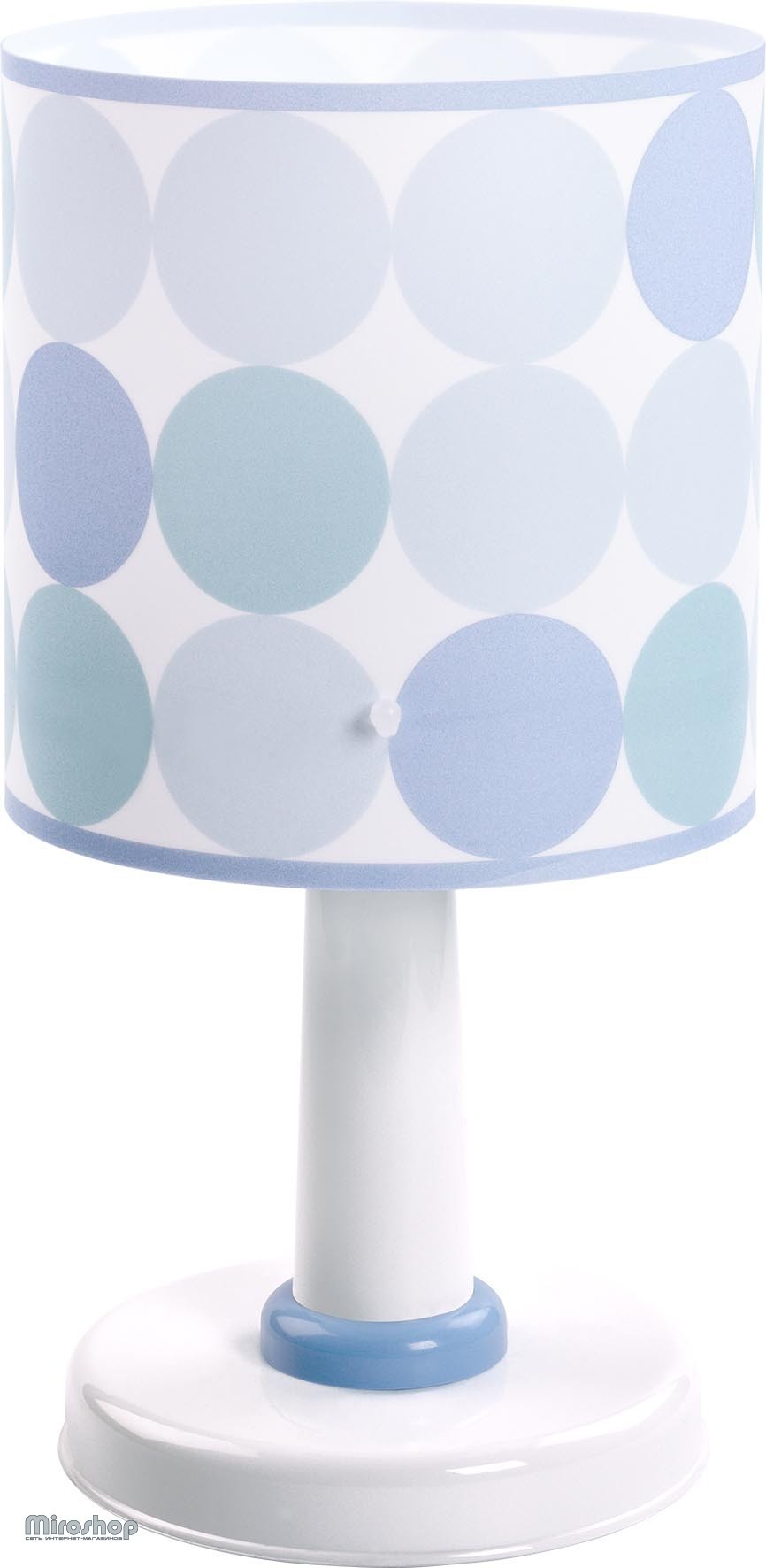 Stojací lampa Grochy Groszki modrá s puntíky