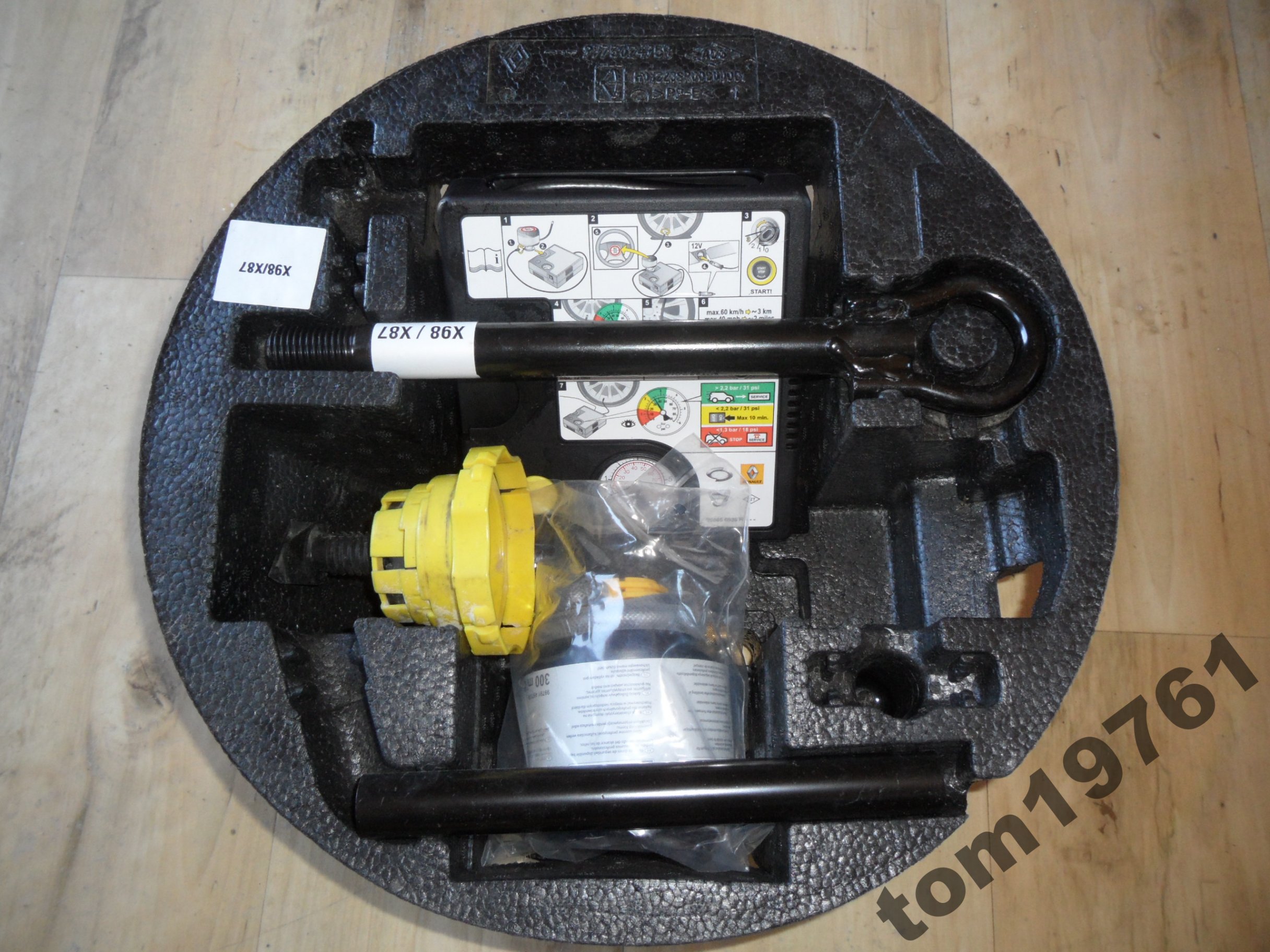 КОМПЛЕКТ ЗАПАСНОГО КОЛЕСА ДЛЯ КОМПРЕССОРА CLIO IV