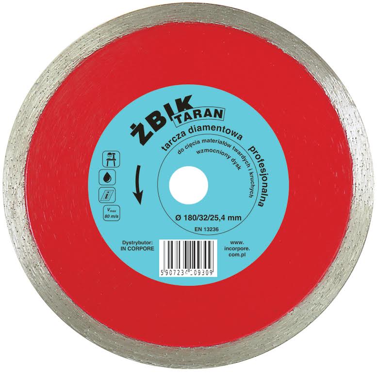 

Tarcza Diamentowa Żbik Taran 180MM Do Gresu Marmur