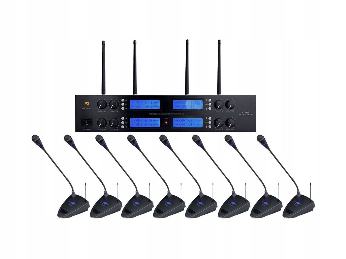 P2 Bezdrátový konferenční systém pro 8 mikrofonů