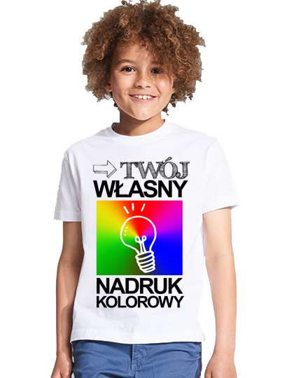 

Koszulka Z Własnym Nadrukiem Grafiką Napis r. 152
