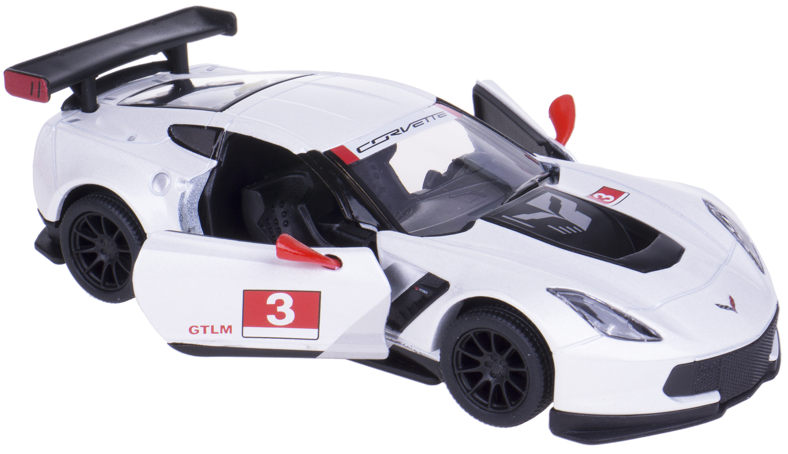 

Chevrolet Corvette C7R Model Metal Napęd 1:36 Biał