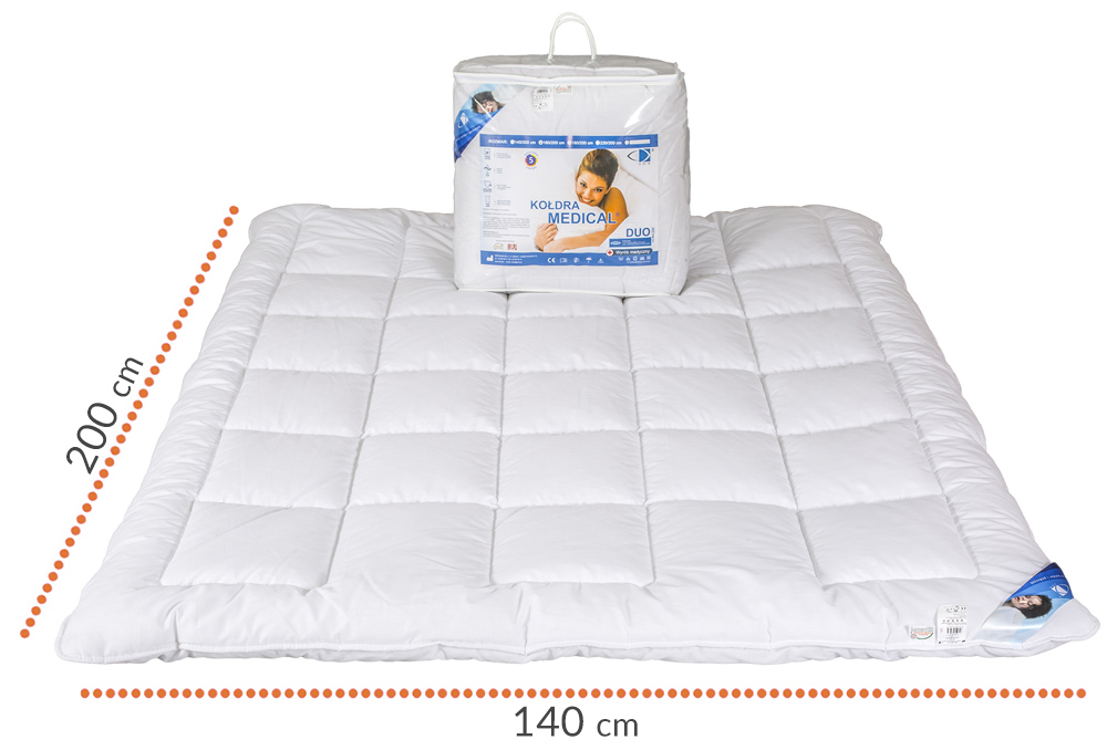 Zimowa Kołdra 140x200 Medical Duo ciepła na zimę Długość (cm) 200 cm