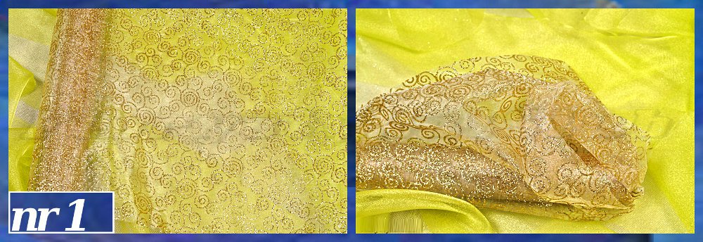 

Organza z brokatem 36cmx4,5m ORGB36/450 7kolorów Q