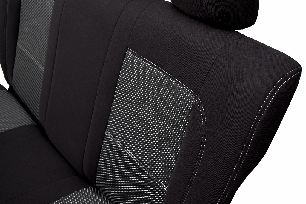 Pokrowce na fotele samochodowe szyte na miarę Citroen C3 II ŻAKARD Kolor czarny