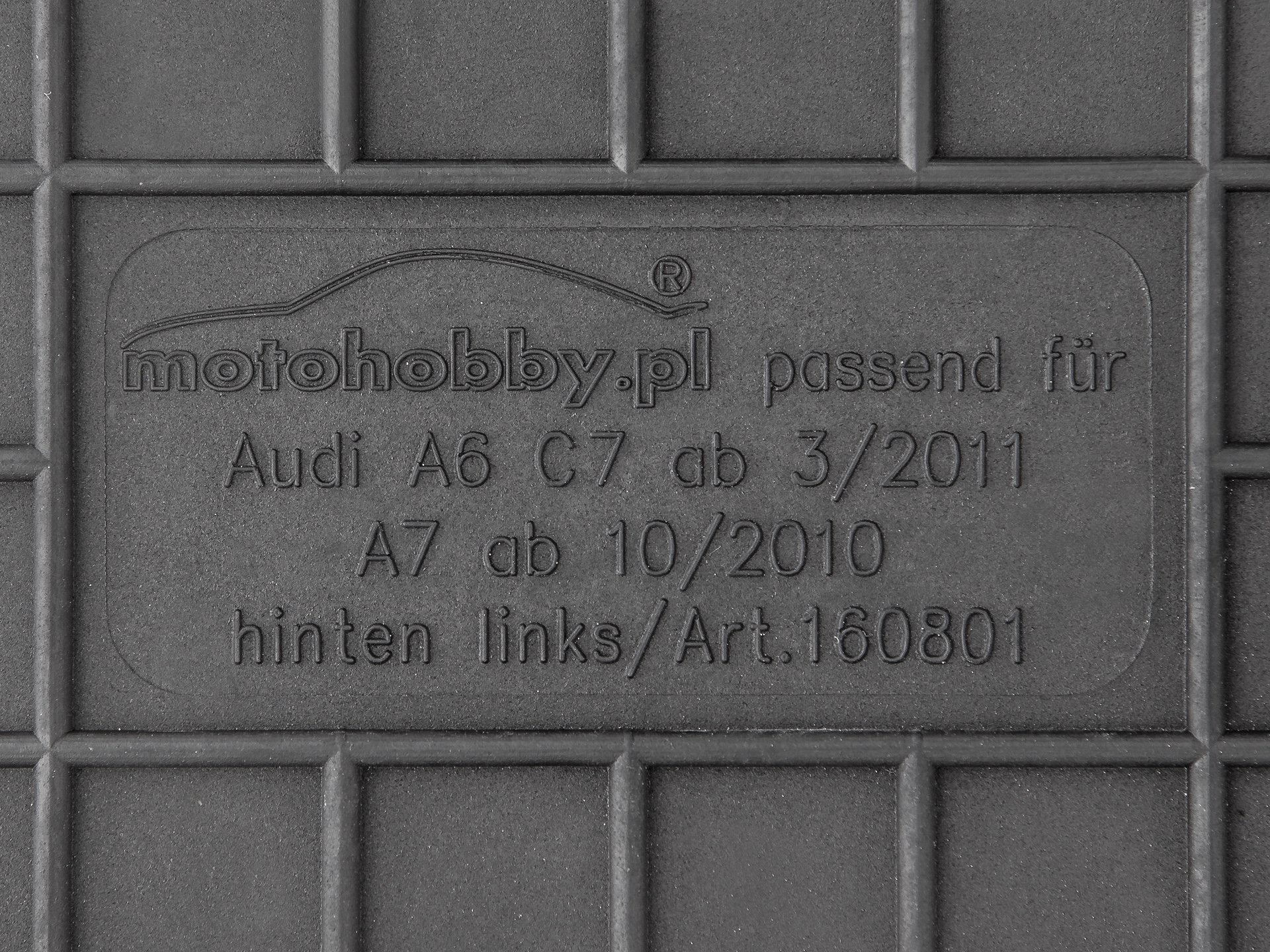 Audi A6 C7 ( 11 - 18 ) КИЛИМКИ РЕЗИНОВІ ВИДІЛЕНІ ДО АВТО ЧОРНІ НА WYMIAR EAN ( GTIN ) 5902578410456 foto 0