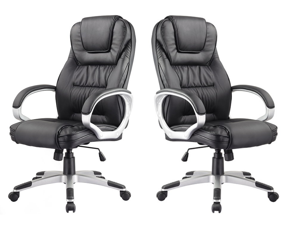 

Szeroki fotel biurowy gabinetowy Czarny Q-031