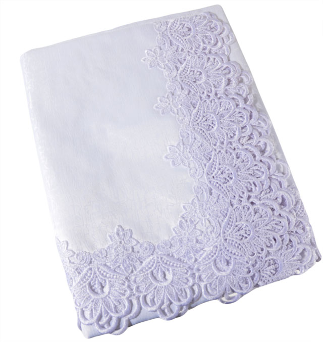 Ubrus S Gipiurou 160x350 Elegantní Bílý Ecru