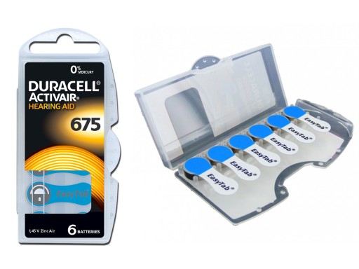 

6szt Baterie Słuchowe Duracell 675 PR44 Activa 900
