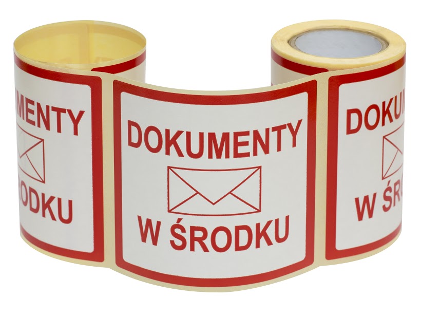 

Etykiety Dokumenty W Środku 100SZT Naklejki Łódź