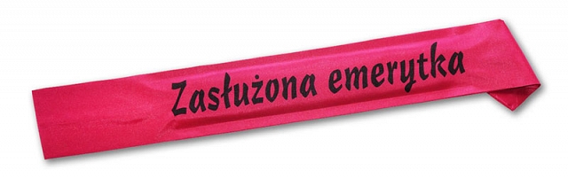 

Szarfa Zasłużona Emerytka emerytura