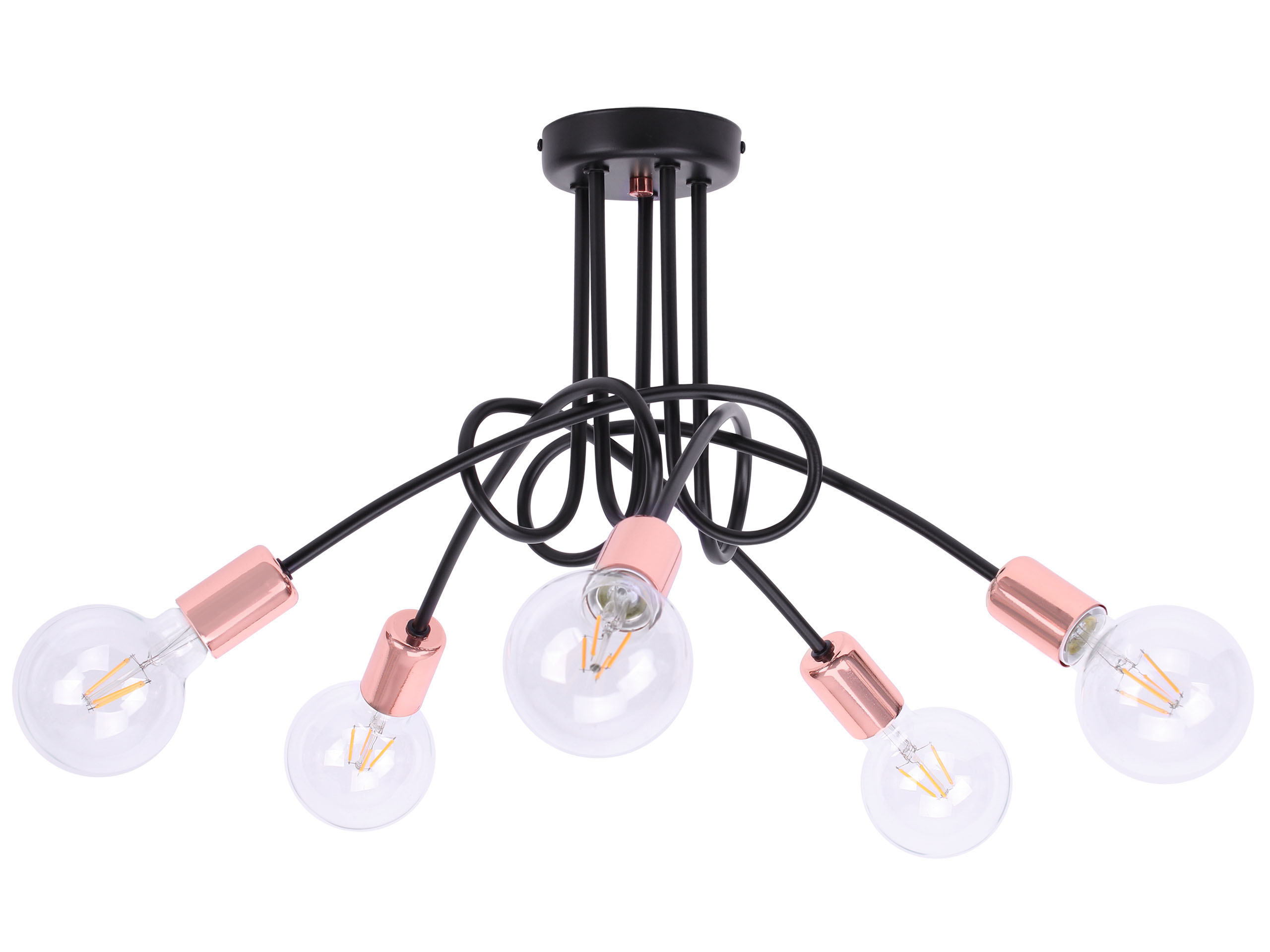 Závesná Stropná Lampa Luster Meď Edison Loft Led Kovová Moderná