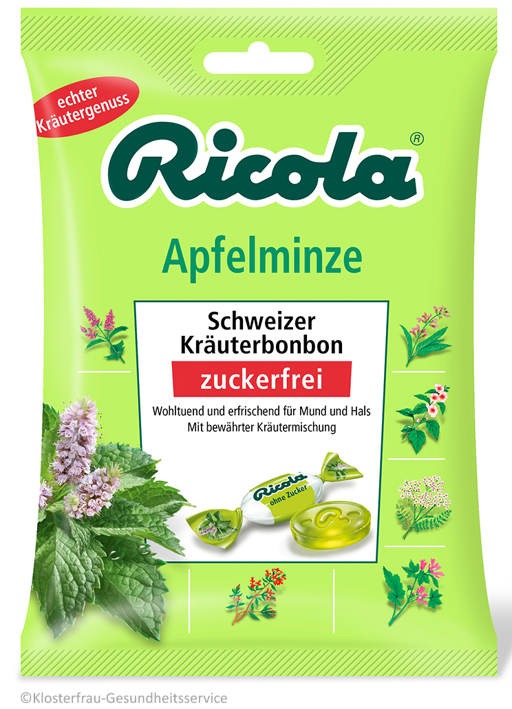 RICOLA CUKRÍKY PROTI KAŠĽU JABLKO MÄTA BEZ CUKRU