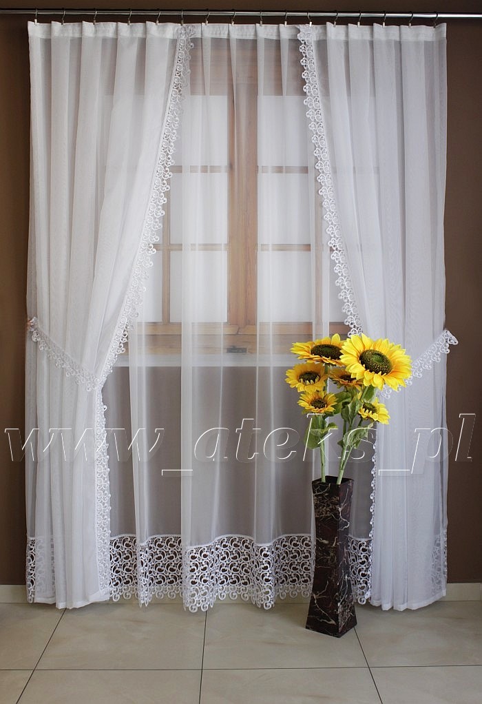 WOAL Z GIPIURA + ZASŁONY FIRANKI GIPIURA 300x250 ! Wzór gładki