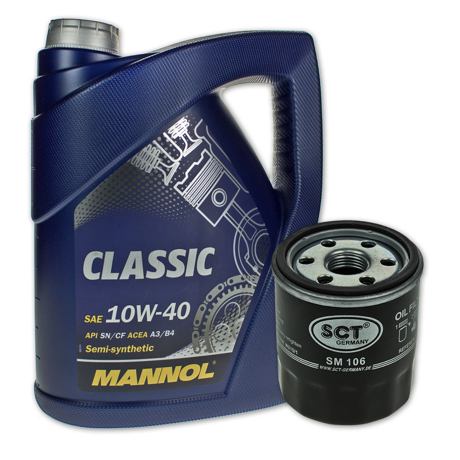 

Olej 10W40 5L+ filtr oleju OP572 SM106