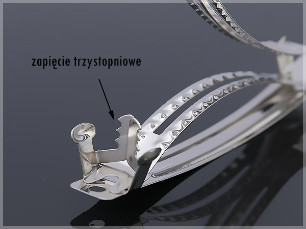 AUTOMAT METALOWY 3 STOPNIOWY KLAMRA ZAPIĘCIE Kolor dominujący srebrny