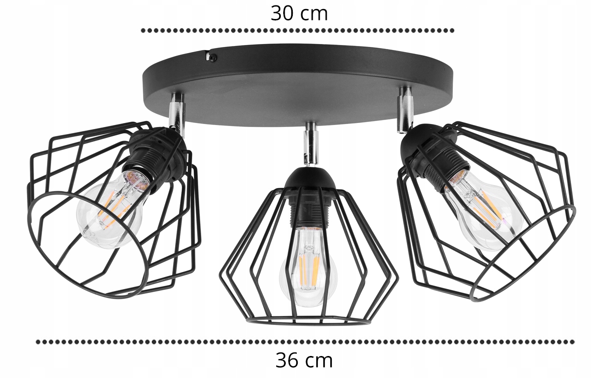 LAMPA WISZĄCA SUFITOWA ŻYRANDOL PLAFON DIAMENT LED Styl loft