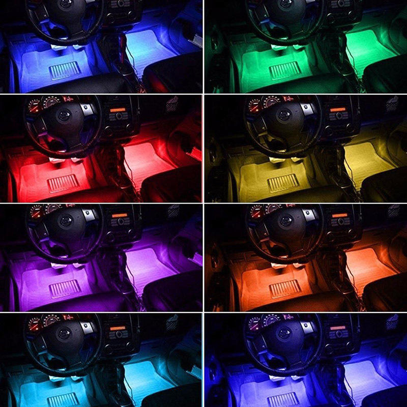 8x12 LED RGB Bluetooth подсветка салона кабины