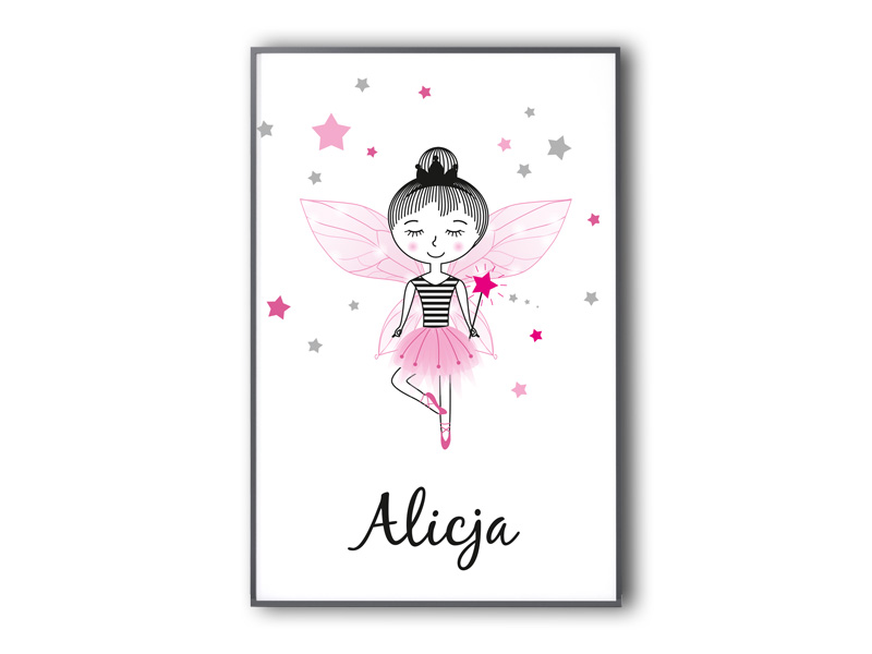 

Plakat dla dzieci A3 wróżka,balerina