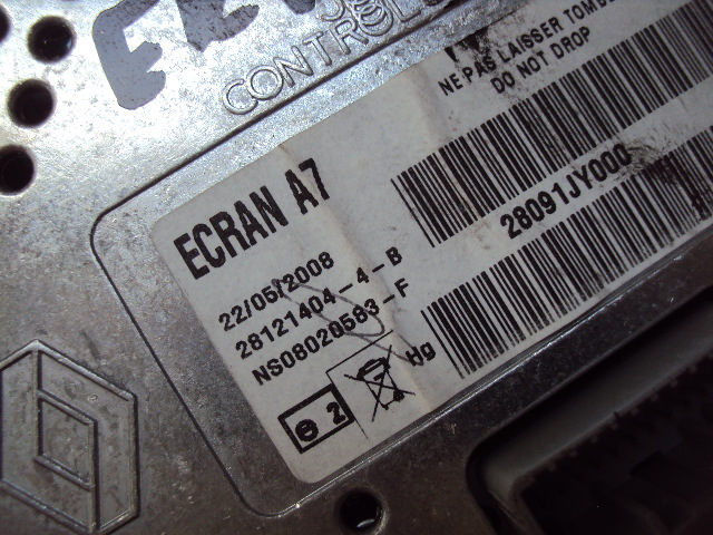 EKRAN WYŚWIETLACZ RENAULT KOLEOS 28091JY000 Producent części Renault OE