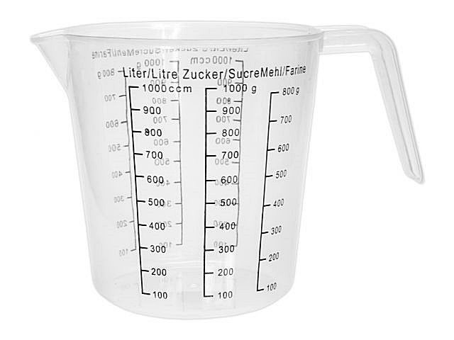 

Plastikowy Kubek Dzbanek Miarka 1000 ml z uchem