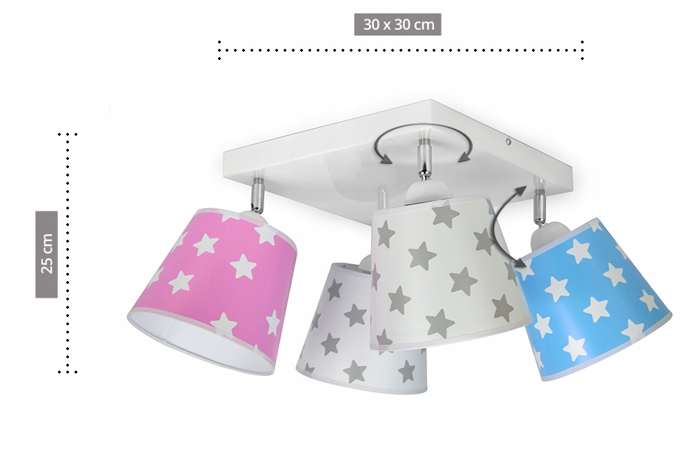 Lampa sufitowa żyrandol dla dzieci do LED KOLORY Bohater brak