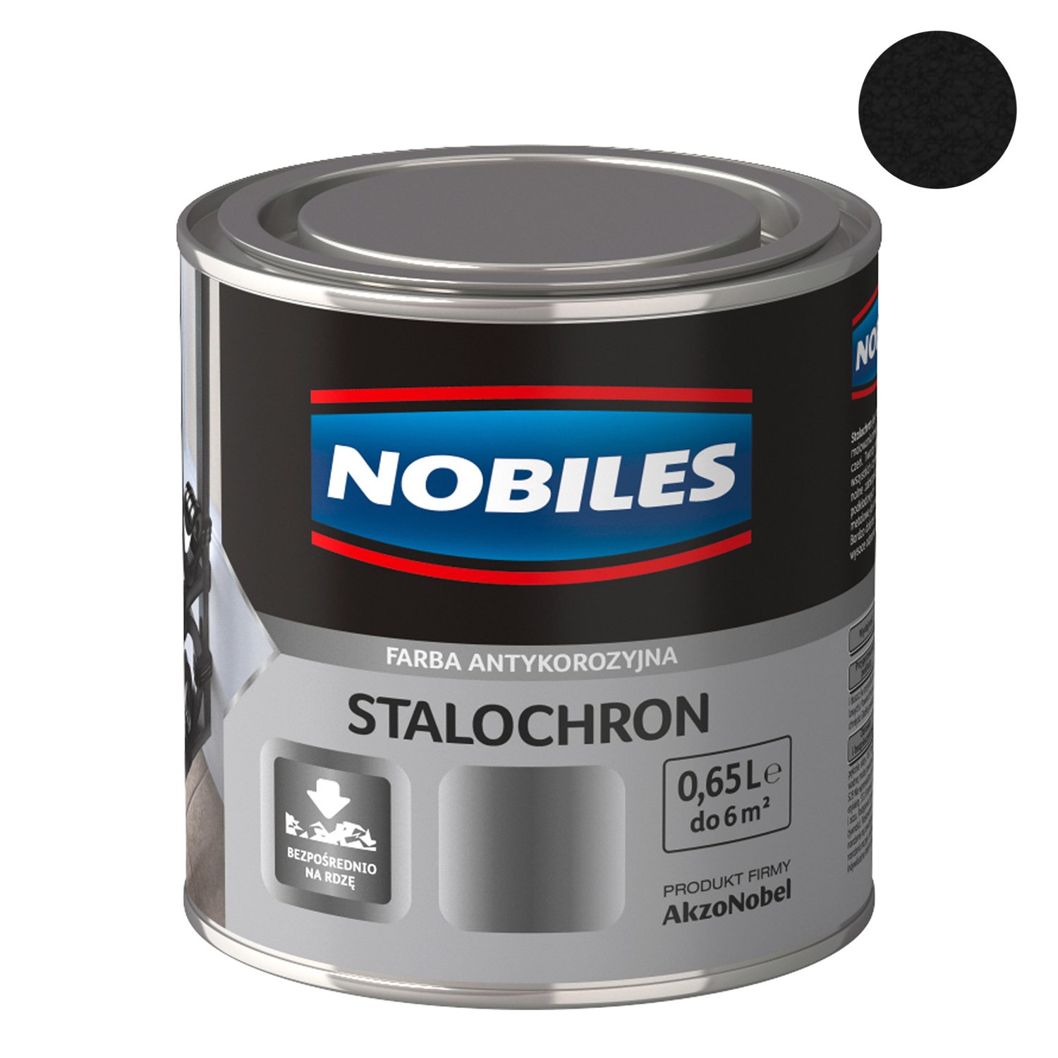 STALOCHRON КРАСКА НА РЖАВЧИНУ NOBILES 0,65 Л, ЧЕРНЫЙ 9005