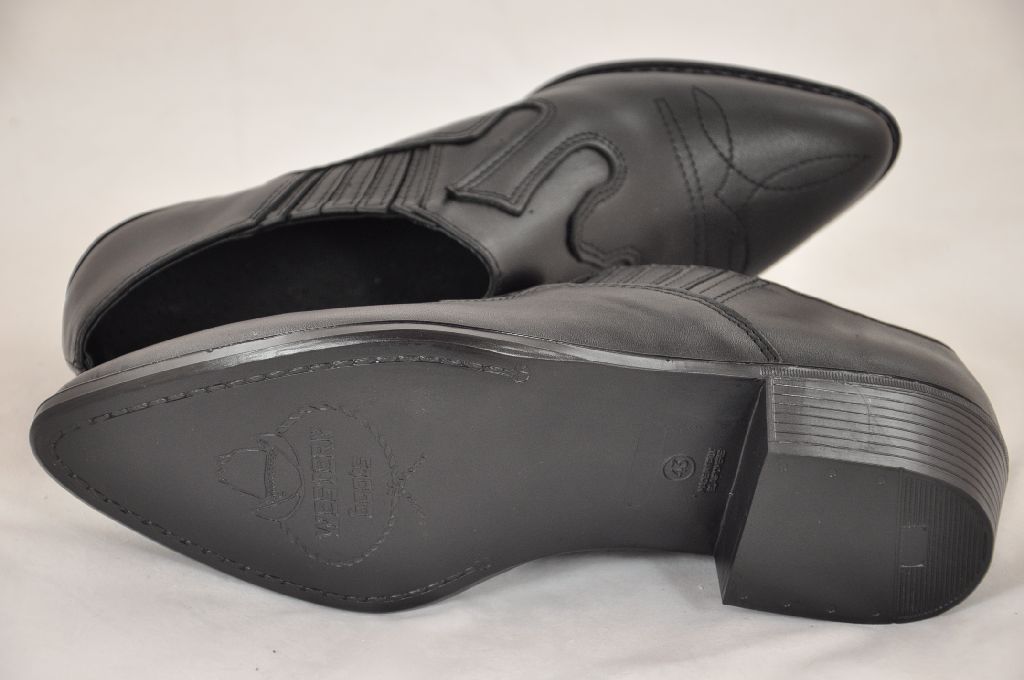 KOWBOJKI MĘSKIE motor CHOPPER SKÓRA KN czarne 44 Długość wkładki 28.5 cm