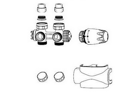 Zestaw Termostatyczny MULTILUX 4 HEIMEIER Chrom Marka inna