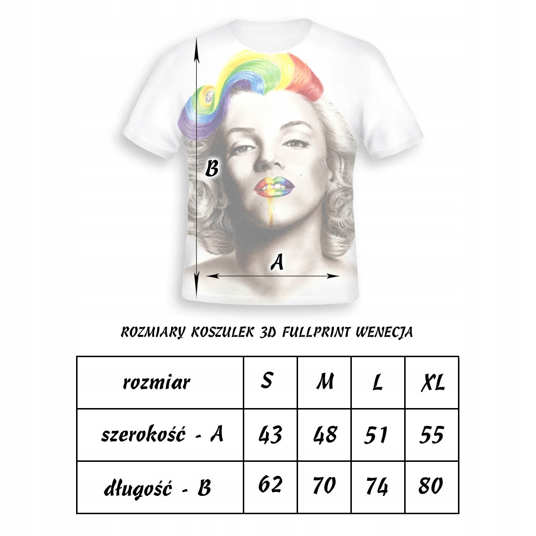 KOSZULKA FULLPRINT T-shirt KOŃ S NADRUK 3D POLSKA Marka inna