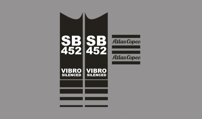 Samolepky samolepka Atlas Copco Sb 452