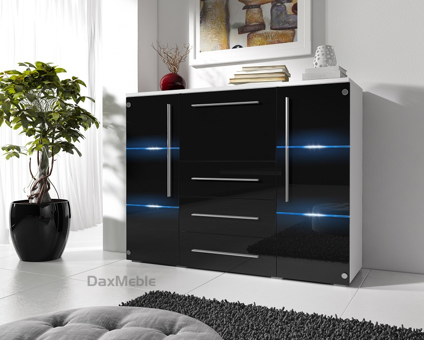 Komoda na wysoki połysk, LED GRATIS !