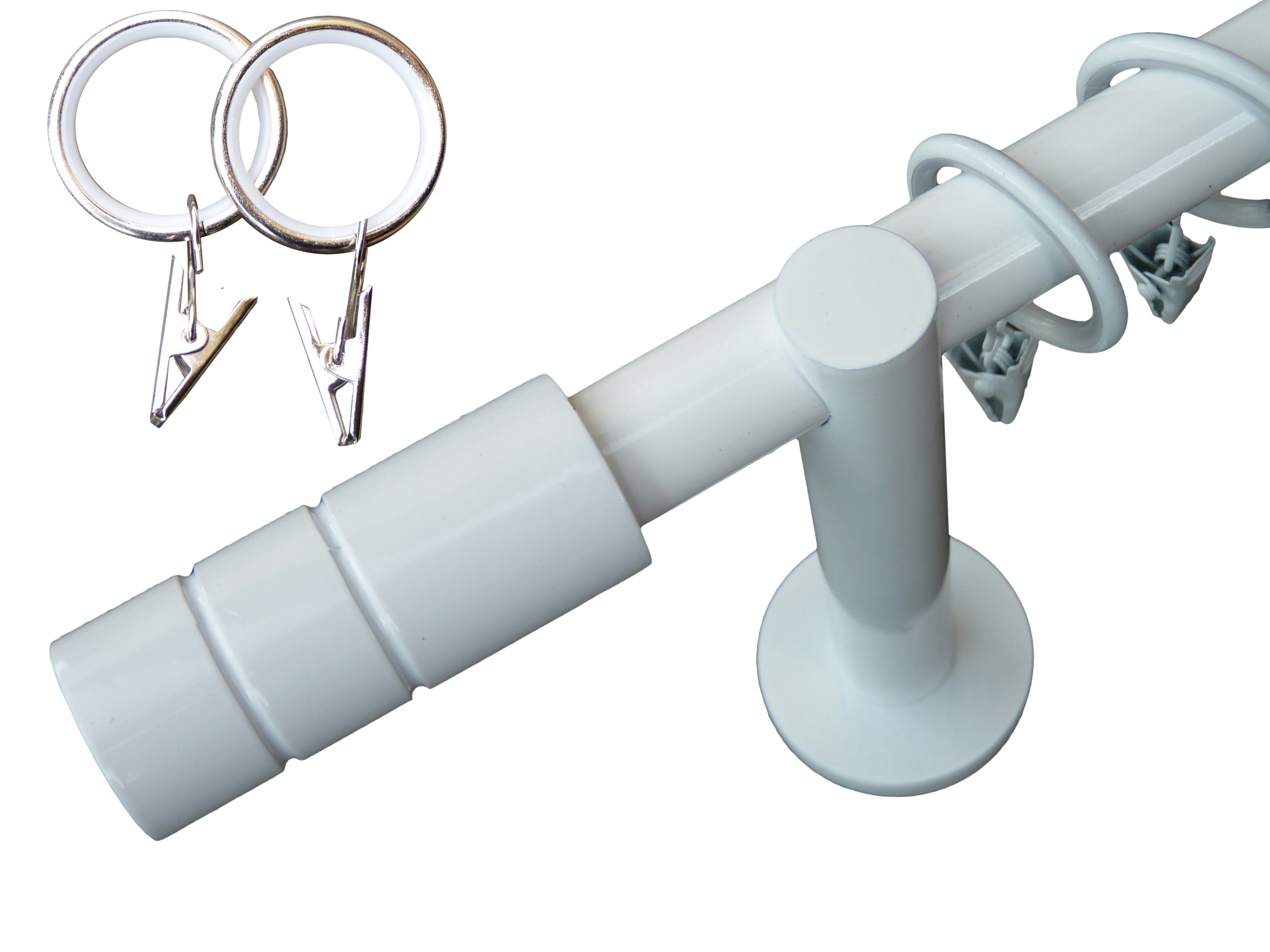 KARNISZE KARNISZ BIAŁY FIRANKA ZASŁONA 19MM 240CM Materiał wykonania metal