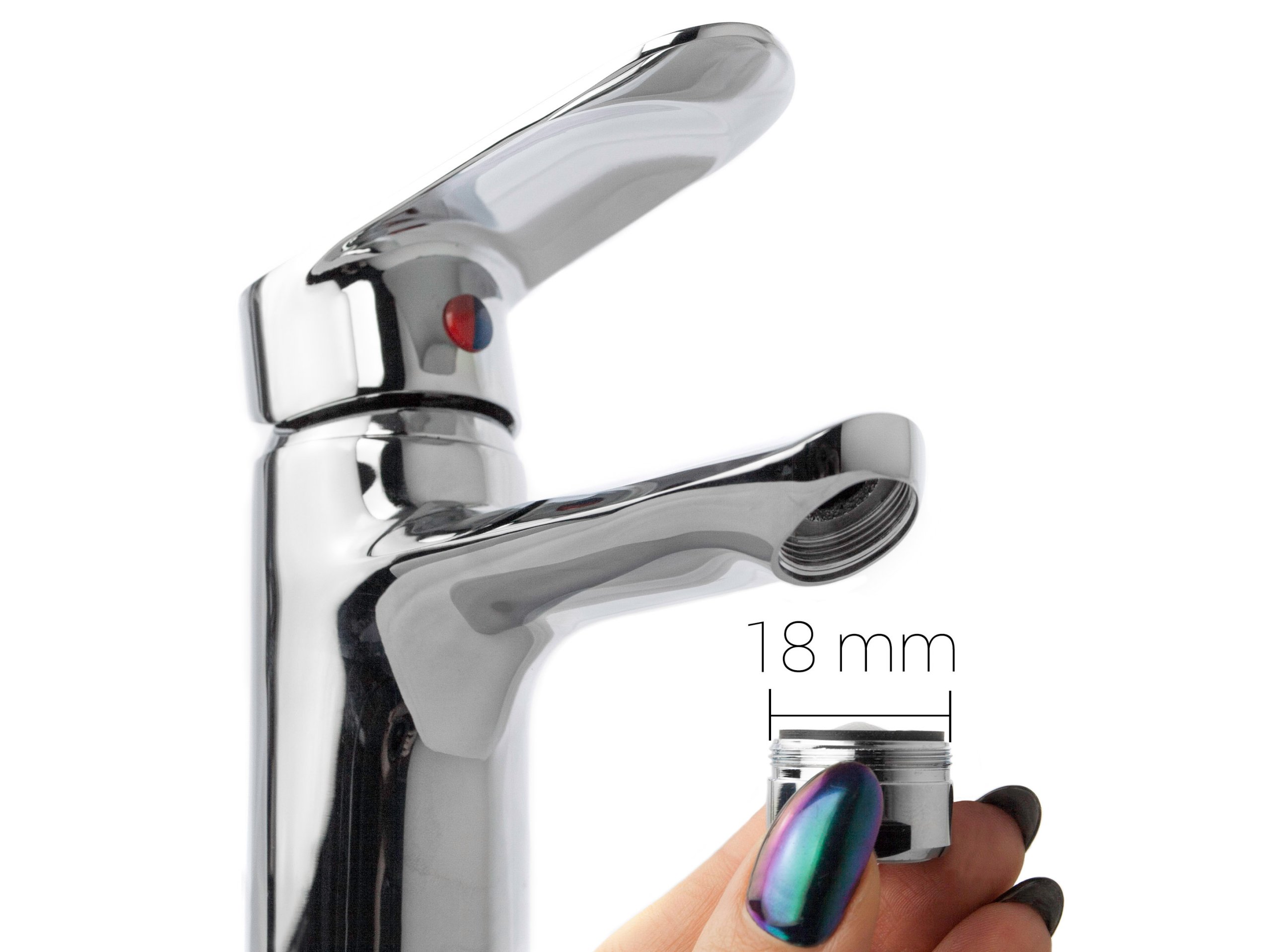 PERLATOR napowietrzający NEOPERL 5.7 L/MIN gwint M18 OSZCZĘDZA -43% WODY Kolor chrom