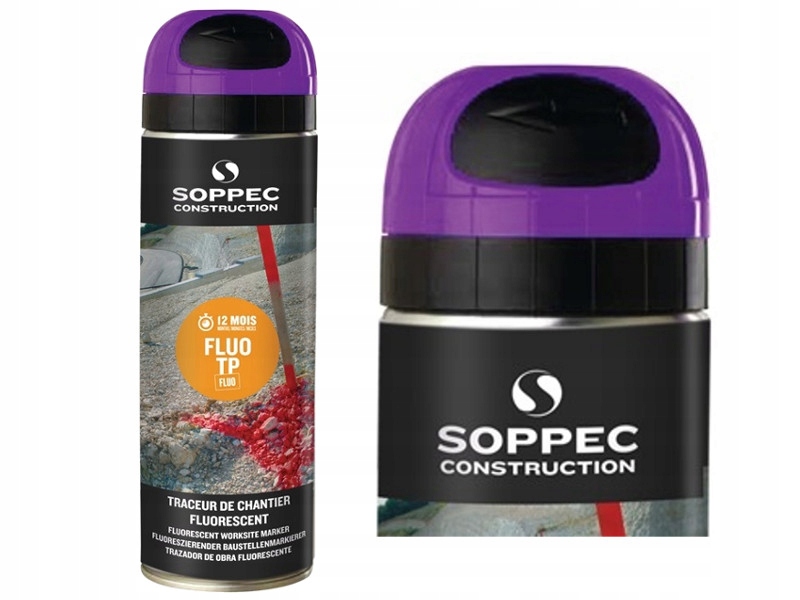 

Farba Geodezyjna Spray Soppec Fluo T.p. 1szt 500ml