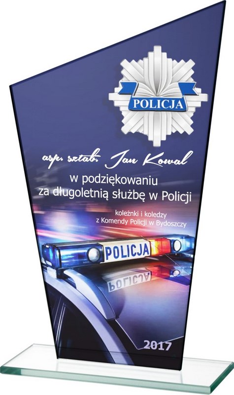 Soška Policie s barevným potiskem 21 cm 6 mm