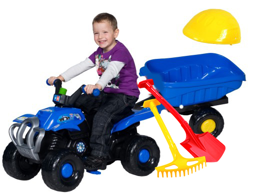 

Ogromny Quad Traktor Przyczepka+kask+ Łopata